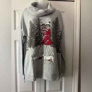 Colortree Winter Holiday Turtleneck Sweatshirt NWT
